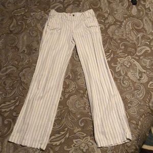 Pinstriped cotton pants